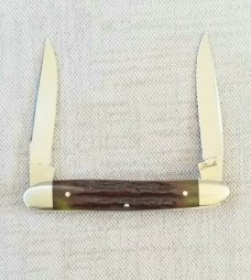 Bobby Toole Custom Green Stag Muskrat Knife,New, CPM-154 ,4"... integral bolsters and caps..sweet 