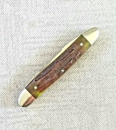 Bobby Toole Custom Green Stag Muskrat Knife,New, CPM-154 ,4"... integral bolsters and caps..sweet 