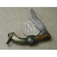 Unbranded Horn Miniature Gun Shaped Figural Knife