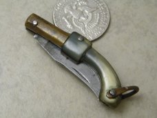 Unbranded Horn Miniature Gun Shaped Figural Knife 