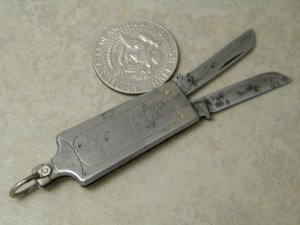Krusius Bros. Germany Metal Liquor Bottle Figural Knife