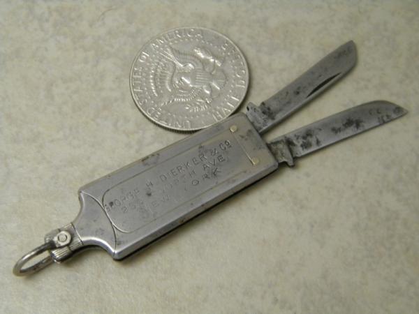 Krusius Bros. Germany Metal Liquor Bottle Figural Knife