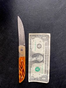 Joe Pardue Custom (Non-Production) Damascus Liner-Lock Folder
