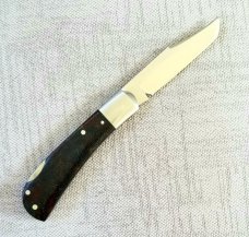 Birdvis custom Lockback Lanny Clip..4" cl..Midnight Rag Micarta..CPM-154..1 of 1...only lockback 