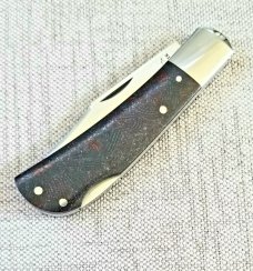 Birdvis custom Lockback Lanny Clip..4" cl..Midnight Rag Micarta..CPM-154..1 of 1...only lockback 