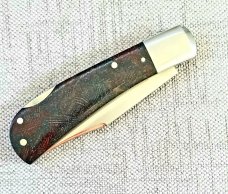 Birdvis custom Lockback Lanny Clip..4" cl..Midnight Rag Micarta..CPM-154..1 of 1...only lockback 
