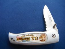 Jaguar quotUS Marinesquot quotSemper Fiquot Stainless Steel folding pocket knife