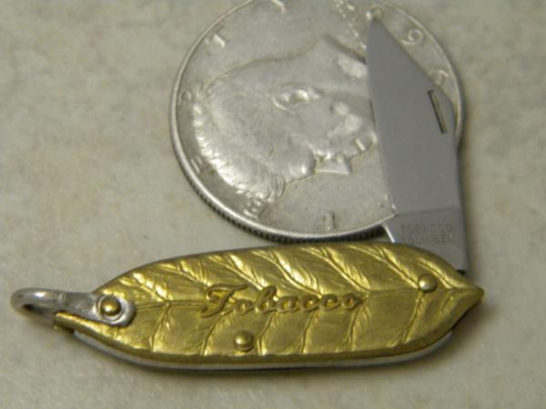 Tobacco Solingen Germany Tiny Tobacco Leaf Figural Knife 