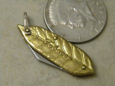 Tobacco Solingen Germany Tiny Tobacco Leaf Figural Knife 