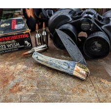 Excelsior Knife Company - NEW SEA SERPENT - Stabilized Giraffe Bone Handles -2 - NEW JSR EXCLUSIVE