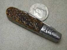 Robeson ShurEdge USA Bone 2 Blade Barlow Knife c.1960's