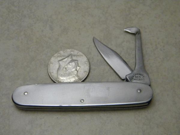 Jack Knife Ben Chicago Metal Rooster Nutter Knife 