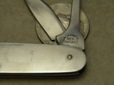 Jack Knife Ben Chicago Metal Rooster Nutter Knife 