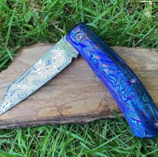 Vetrov Custom Native Knife NEW..4" Damasteel and Timascus slip & coa,just in..GRAIL Alert 