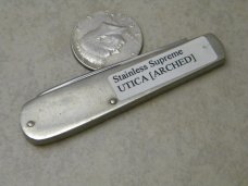Utica Cutlery Co Stainless Supreme Spey Blade Metal  Knife