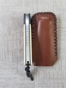 Vincenzo Balistreri Ivory Linen  Micarta White Wolf,4" .440C..Fools Gold Carbon..lanyard pin..bead