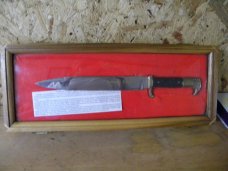 Kershaw Solingen Germany Rostfrei Golden Eagle Fixed Blade Knife in Display