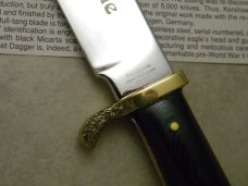 Kershaw Solingen Germany Rostfrei Golden Eagle Fixed Blade Knife in Display