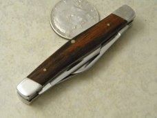 A Bowen Knife Atlanta USA Small Wood Stockman Knife 