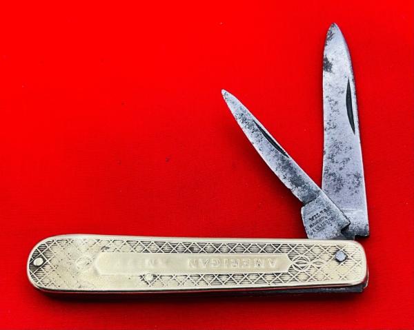 Vintage WILSON HAWKSWORTH & ELLISON/AMERICAN KNIFE Brass Jack Hybrid Pocket Knife c.1846-1911 Vintage WILSON HAWKSWORTH & ELLISON/AMERICAN KNIFE Brass Jack Hybrid Pocket Knife c.1846-1911
