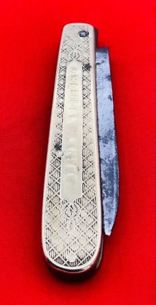 Vintage WILSON HAWKSWORTH & ELLISON/AMERICAN KNIFE Brass Jack Hybrid Pocket Knife c.1846-1911