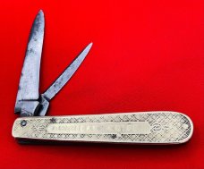 Vintage WILSON HAWKSWORTH & ELLISON/AMERICAN KNIFE Brass Jack Hybrid Pocket Knife c.1846-1911
