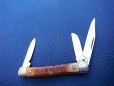 ONTARIO KNIFE CO OK USA STOCKMAN POCKET KNIFE   (Made by Queen)