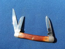 ONTARIO KNIFE CO OK USA STOCKMAN POCKET KNIFE   (Made by Queen)