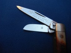 ONTARIO KNIFE CO OK USA STOCKMAN POCKET KNIFE   (Made by Queen)