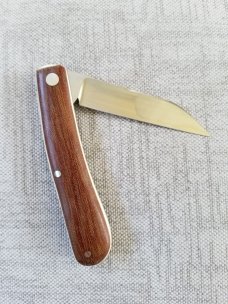 Bobby Toole Custom Dogleg Shadow Knife, crosscut micarta, New, CPM-154 ,4" closed , coa & pouch 