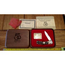 SCHRADE USA LTD 5UH MAC TOOLS 50TH Anniversary Lockback Staglon IN CASE LOT A8