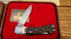 SCHRADE USA LTD 5UH MAC TOOLS 50TH Anniversary Lockback Staglon IN CASE LOT A8