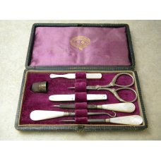 Vintage Joseph Rodgers Star & Cross Sheffield, England Complete Vanity Set