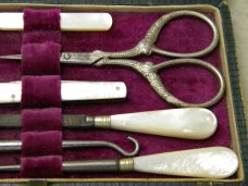 Vintage Joseph Rodgers Star & Cross Sheffield, England Complete Vanity Set