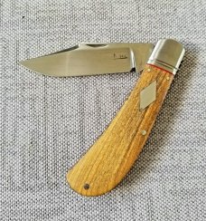 K'roo Custom Lanny clip,3.75" Sneezewood scaless..liners & spacers..fluted bolsters ..filework