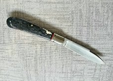 K'roo Custom Kudu Bone Zulu Knife,NEW,W/ slip, 4"..dyed & resin impregnated..filework..rwl34 