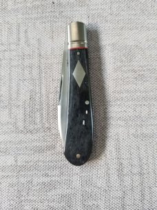 K'roo Custom Kudu Bone Zulu Knife,NEW,W/ slip, 4"..dyed & resin impregnated..filework..rwl34 