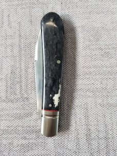K'roo Custom Kudu Bone Zulu Knife,NEW,W/ slip, 4"..dyed & resin impregnated..filework..rwl34 