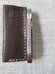 K'roo Custom Kudu Bone Zulu Knife,NEW,W/ slip, 4"..dyed & resin impregnated..filework..rwl34 