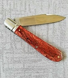 K'roo Custom Kudu Bone Zulu Knife,NEW,W/ slip, 4"..dyed & resin impregnated..filework..rwl34 