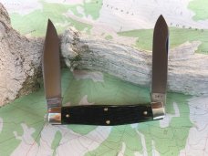 Tidioute 811217 Bull Moose Green Jig Bone Pictorial Label with Pin Great Eastern Cutlery