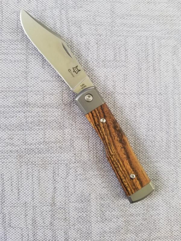 Fox Cutlery Recoil Gunstock, Lava Carbon Fiber, M390, Titanium, 3.5" closed, Italian SFO Fox Cutlery Recoil Gunstock, Lava Carbon Fiber, M390, Titanium, 3.5" closed, Italian SFO