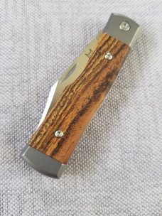 Fox Cutlery Recoil Gunstock, Lava Carbon Fiber, M390, Titanium, 3.5" closed, Italian SFO 