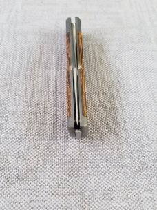 Fox Cutlery Recoil Gunstock, Lava Carbon Fiber, M390, Titanium, 3.5" closed, Italian SFO 