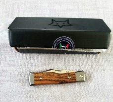 Fox Cutlery Recoil Gunstock, Lava Carbon Fiber, M390, Titanium, 3.5" closed, Italian SFO 