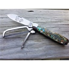 SCHATT & MORGAN #10 PAUA ABALONE ROOSTER RARE AND UNUSUAL W/ BOX