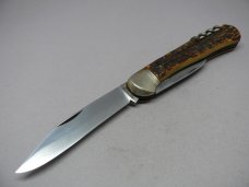 Vintage Trick lock GEBR.BERNS Berns Gebrüder (OTTER WERK) Stag folding Hunter