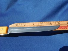 RARE Vintage US Ka-bar KABAR Yellow Handle Fishing Fish Fillet Knife  With original leather sheath 