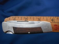 KA-BAR Folding lock-back Pocket Knife No. 2792 Steel & Wood Inlays