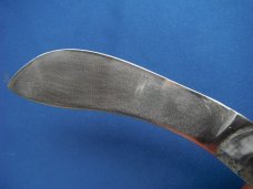 Custom handmade fixed blade skinning knife, camp knife with leather sheath.  A sharp edge.